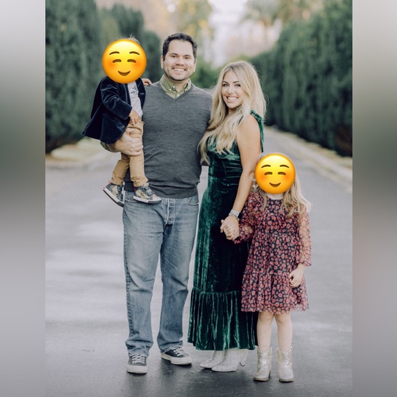 Reformation Antoinette velvet dress green - Picture 2 of 6